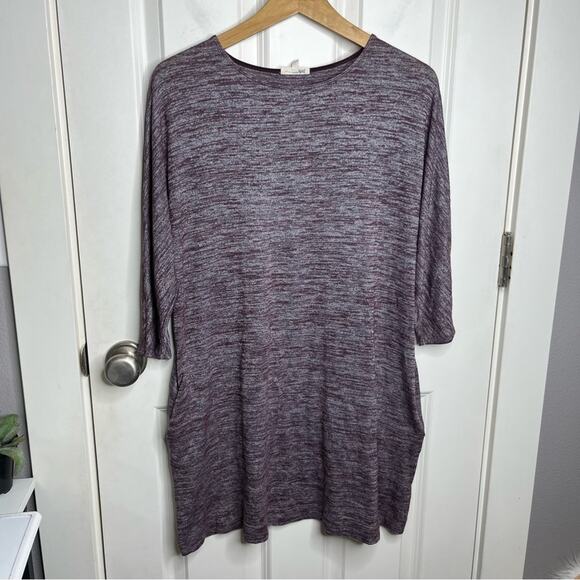 Aritzia Wilfred Free Heathered Purple Swing Shift Dress Size Medium - Picture 1 of 5
